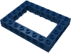 Деталь LEGO Кирпичик Technic 6 x 8, с открытым центром 4 x 6, Темно-синий