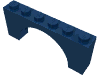 Деталь LEGO Brick Arch 1 x 6 x 2 - Thick Top with Reinforced Underside, Темно-синий