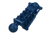 Деталь LEGO Bionicle Toa Metru Leg Lower Section, Темно-синий