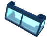 Набор LEGO Windscreen 2 x 6 x 2 Train with Trans-Light Blue Glass, Темно-синий