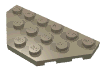 Деталь LEGO Пластина-клин 3 x 6, со срезанными углами, Темно-песочный