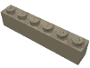 Деталь LEGO Кирпичик 1 x 6, Темно-песочный