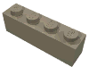 Деталь LEGO Кирпичик 1 x 4, Темно-песочный