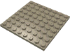Деталь LEGO Пластина 8 x 8, Темно-песочный