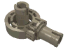 Деталь LEGO Technic Rotation Joint Ball Loop with Two Perpendicular Pins with Friction, Темно-песочный