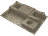 Деталь LEGO Baseplate Raised 32 x 48 x 6 with Level Front, Темно-песочный