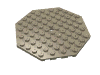 Деталь LEGO Plate Special 10 x 10 Octagonal with Hole, Темно-песочный