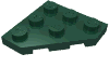 Деталь LEGO Пластина-клин 3 x 3, со срезанным углом, Темно-зеленый