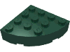 Деталь LEGO Brick Round Corner 4 x 4 Full Brick, Темно-зеленый