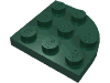 Деталь LEGO Пластина круглая угловая 3 x 3, Темно-зеленый