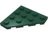 Деталь LEGO Пластина-клин 4 x 4, со срезанным углом, Темно-зеленый