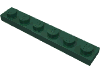 Деталь LEGO Пластина 1 x 6, Темно-зеленый