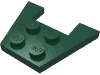 Набор LEGO Wedge Plate 3 x 4 without Stud Notches, Темно-зеленый