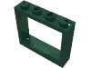 Деталь LEGO Window 1 x 4 x 3 without Shutter Tabs, Темно-зеленый