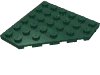 Деталь LEGO Пластина-клин 6 x 6, со срезанным углом, Темно-зеленый