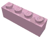 Деталь LEGO Кирпичик 1 x 4, Ярко-розовый