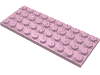 Деталь LEGO Пластина 4 x 10, Ярко-розовый