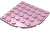 Деталь LEGO Пластина круглая угловая 6 x 6, Ярко-розовый