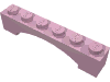 Деталь LEGO Brick Arch 1 x 6 Raised Arch, Ярко-розовый