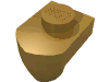 Деталь LEGO Plate Special 1 x 1 with Vertical Tooth, Жемчужно-золотой