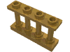 Деталь LEGO Fence Spindled 1 x 4 x 2 [4 Top Studs], Жемчужно-золотой