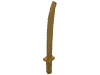 Деталь LEGO Minifig Sword Shamshir [Square Guard], Жемчужно-золотой