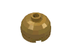Деталь LEGO Brick, Round 2 x 2 Dome Top - Hollow Stud with Bottom Axle Holder x Shape + Orientation, Жемчужно-золотой