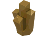 Деталь LEGO Rock 1 x 1 Crystal 5 Point, Жемчужно-золотой