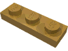 Набор LEGO Plate 1 x 3, Pearl Gold