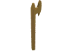 Деталь LEGO Minifig Halberd, Жемчужно-золотой