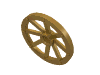 Деталь LEGO Wheel Wagon Large (33mm D.), hole type undetermined, Жемчужно-золотой