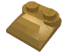 Деталь LEGO Brick Curved 2 x 2 x 2/3 Two Studs, Curved Slope End, Жемчужно-золотой
