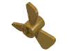 Деталь LEGO Propeller 3 Blade 3 Diameter, Жемчужно-золотой
