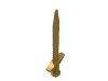 Деталь LEGO Minifig Greatsword Pointed with Thin Crossguard, Жемчужно-золотой
