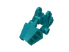 Деталь LEGO Ступня Bionicle с гнездом шарового шарнира 3 x 6 x 2 1/3, Темно-бирюзовый