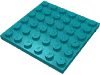 Набор LEGO Plate 6 x 6, Темно-бирюзовый