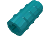 Деталь LEGO Technic Axle Connector Ridged [with x Hole x Orientation], Темно-бирюзовый