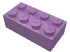 Деталь LEGO Кирпичик 2 x 4, Средне-лавандовый