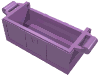 Деталь LEGO Treasure Chest Bottom with Rear Slots, Средне-лавандовый