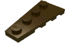 Набор LEGO Wedge Plate 4 x 2 Left, Темно-коричневый