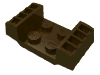 Деталь LEGO Plate Special 2 x 2 with Grills, Темно-коричневый