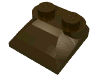 Деталь LEGO Brick Curved 2 x 2 x 2/3 Two Studs, Curved Slope End, Темно-коричневый