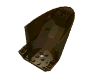 Деталь LEGO Aircraft Fuselage Curved Aft Section 6 x 10 Bottom, Темно-коричневый