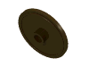 Деталь LEGO Minifig Shield - Round with Stud and Raised Rim, Темно-коричневый
