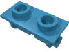 Набор LEGO Hinge Brick 1 x 2 Top Plate Thin, Maersk Blue