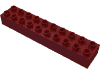 Деталь LEGO Кирпичик Duplo 2 x 10, Темно-красный
