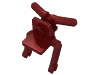 Деталь LEGO Tricycle Body Front Fork / Handlebars, Темно-красный