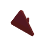 Деталь LEGO Roadsign Clip-on  2.2 x  2.667 Triangular, Темно-красный