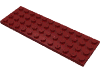 Деталь LEGO Пластина 4 x 12, Темно-красный