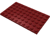 Деталь LEGO Пластина 6 x 10, Темно-красный